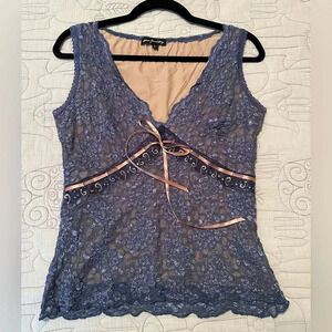 Vintage Ann Ferriday Lace Top Size L